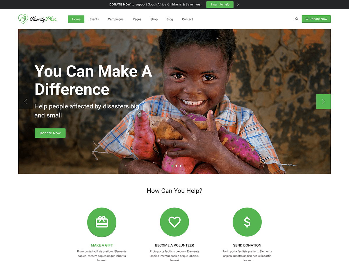 Charity Plus - Multipurpose Nonprofit WordPress Theme