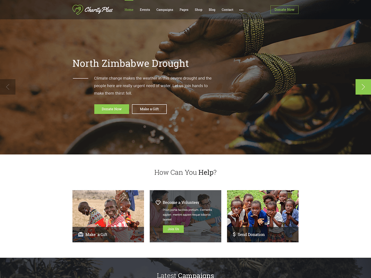 Charity Plus - Multipurpose Nonprofit WordPress Theme