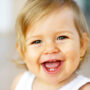 Portrait of cute baby laughing